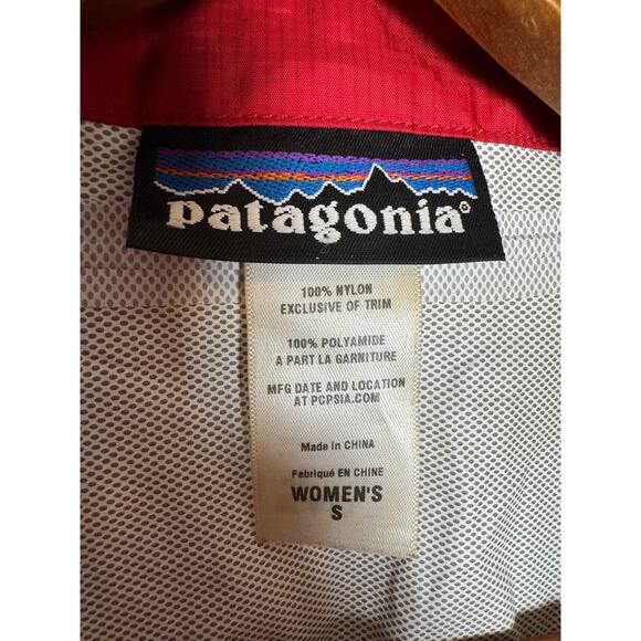 Patagonia Torrentshell Red Hooded Raincoat Trench Jacket Women’s Small - Picture 9 of 12